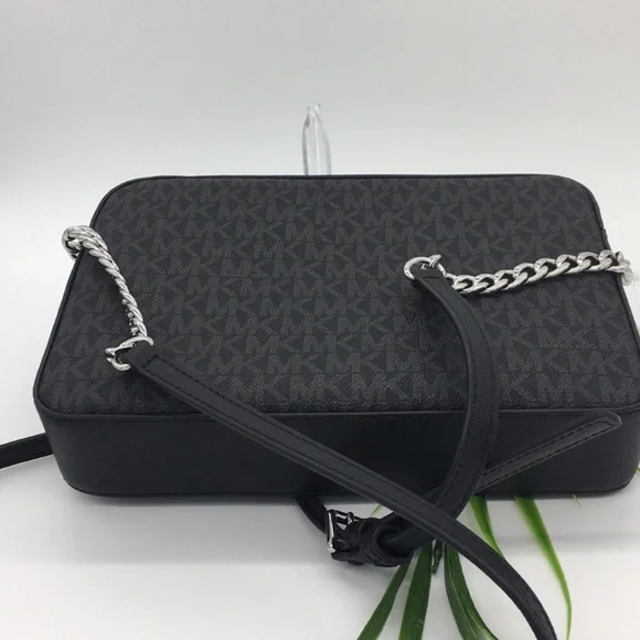 MICHAEL KORS JET SET ITEM LG EW CROSSBODY BLACK SIGNATURE - Picture 2 of 8
